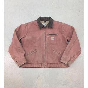 Vintage Carhartt Detroit WJ097 VRS Rose Salmon Pink Jacket